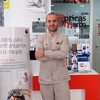 Sergio Marco, óptico de Ópticas Marco en Petrer y Elda